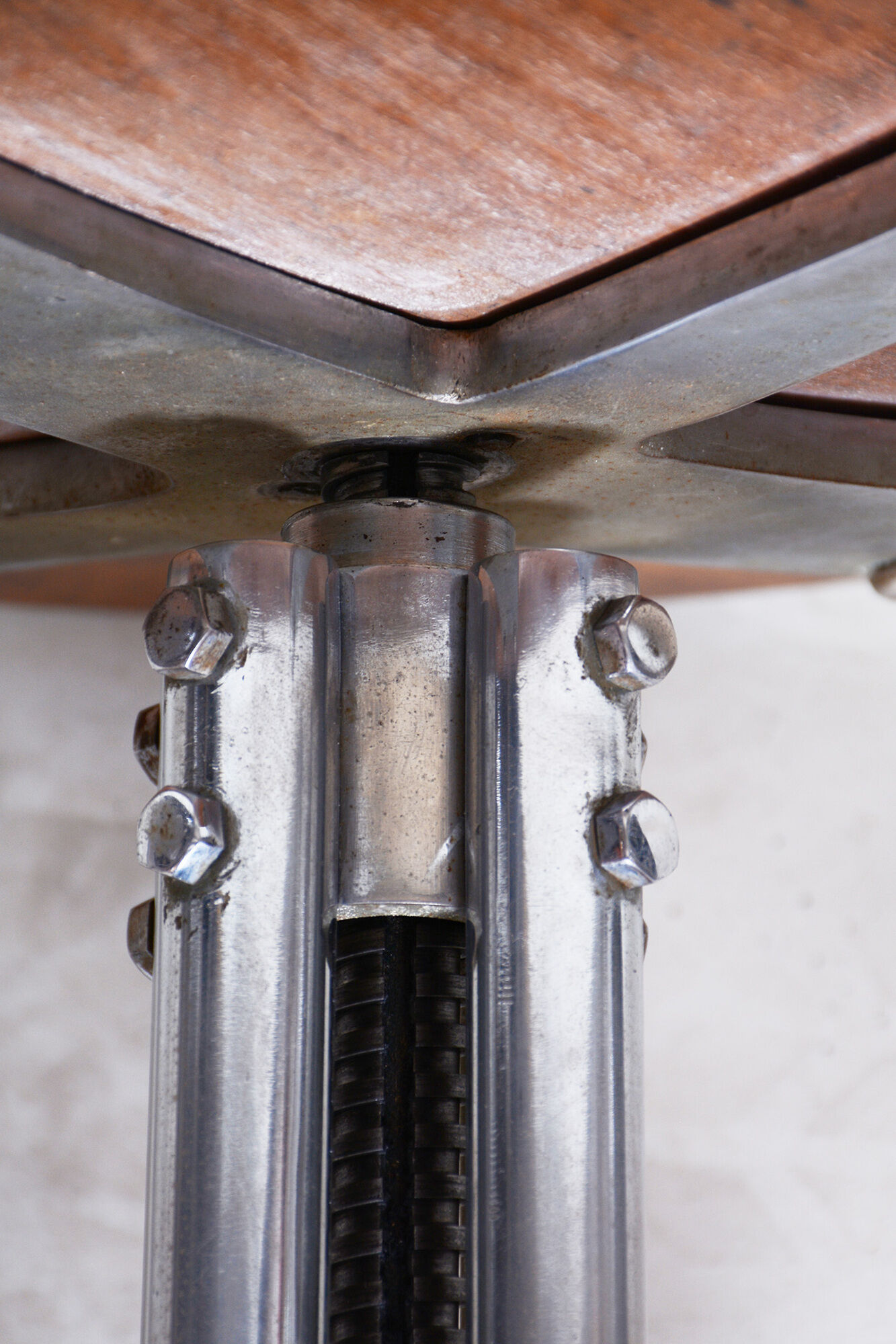 Restored Beech Swivel Piano Stool by Mücke - Melder, Czechia, 1930s