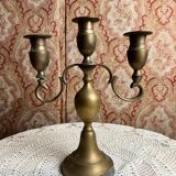 Three-branch chandelier in gilded brass