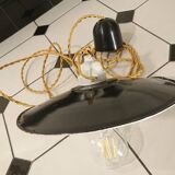 Chandelier workshop metal enamelled porcelain base