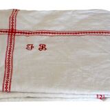 Old towel embroidered, Monogram, JB