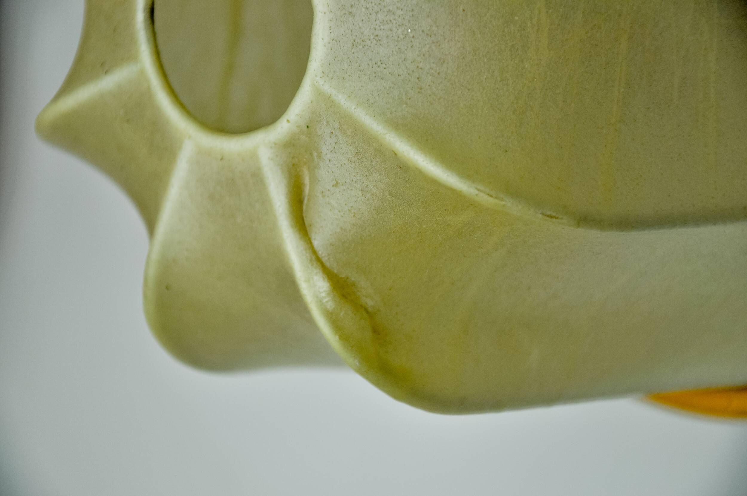 Pair of "cocoon" wall lights, resin and pine, Italy, 1970