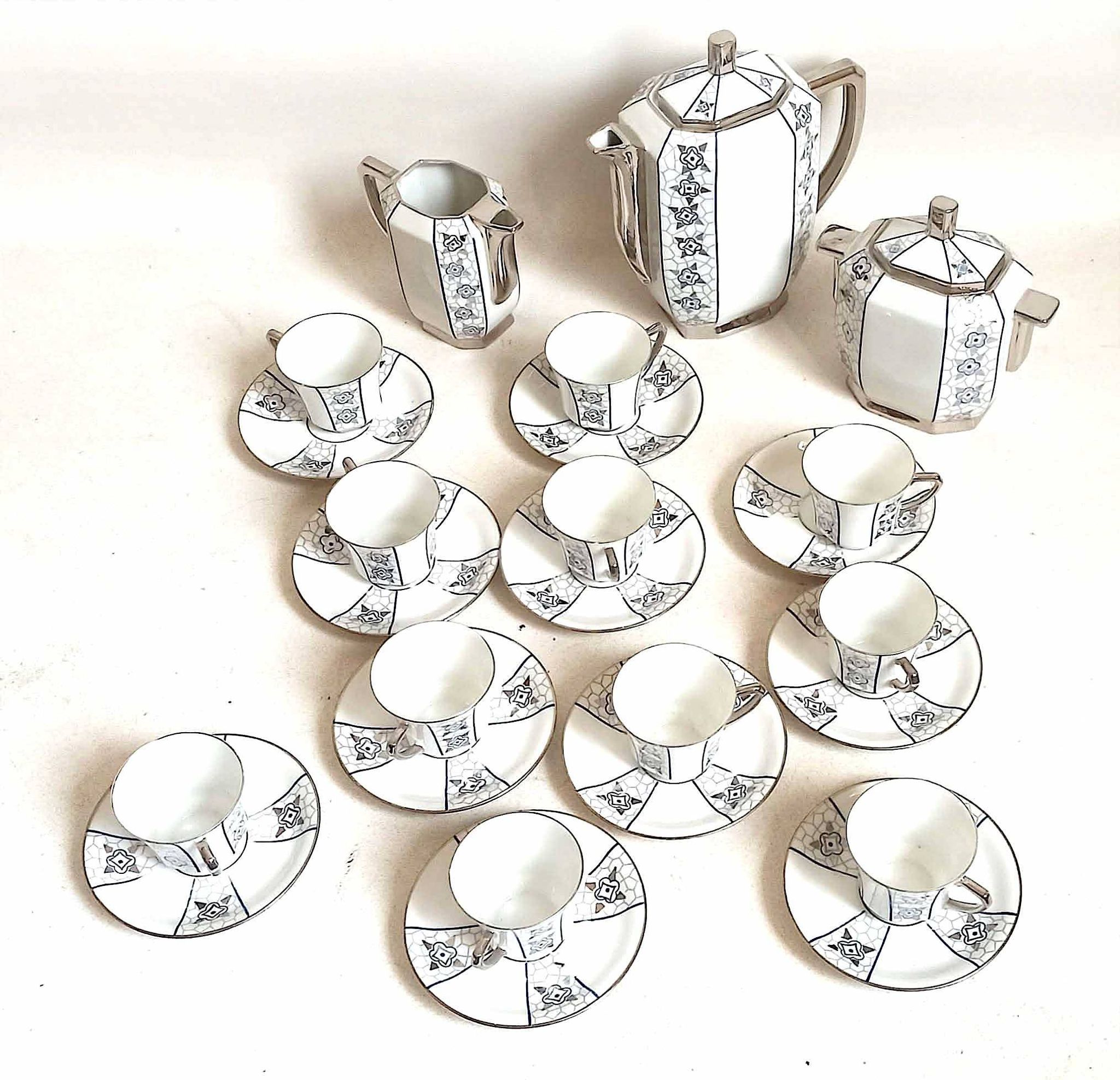 Art Deco coffee service 14 pieces