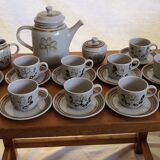 Coffee service sandstone "atelier d'art de lorraine" sarreguemines vintage