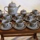 Coffee service sandstone "atelier d'art de lorraine" sarreguemines vintage