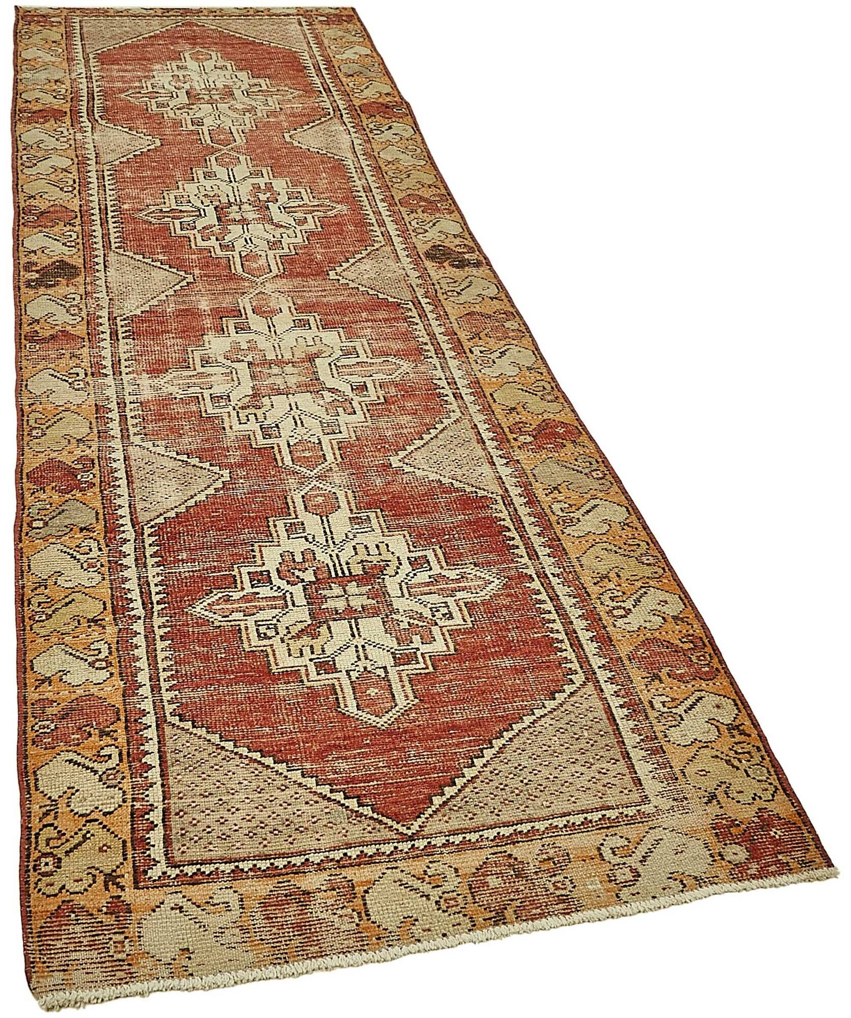 Turkish Vintage Anatolian Rug 95 cm x 291 cm