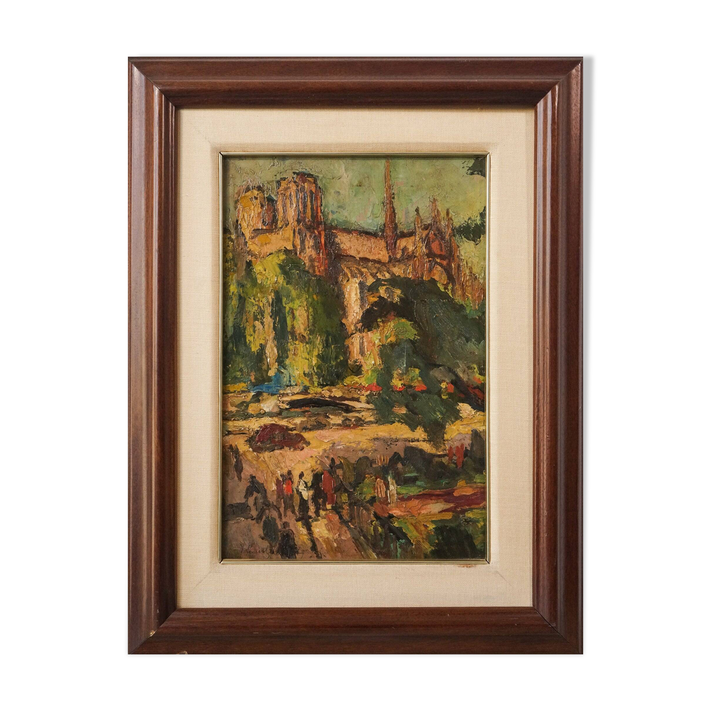 Impressionist oil - Study of a Cathedral