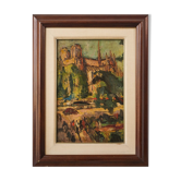 Impressionist oil - Study of a Cathedral