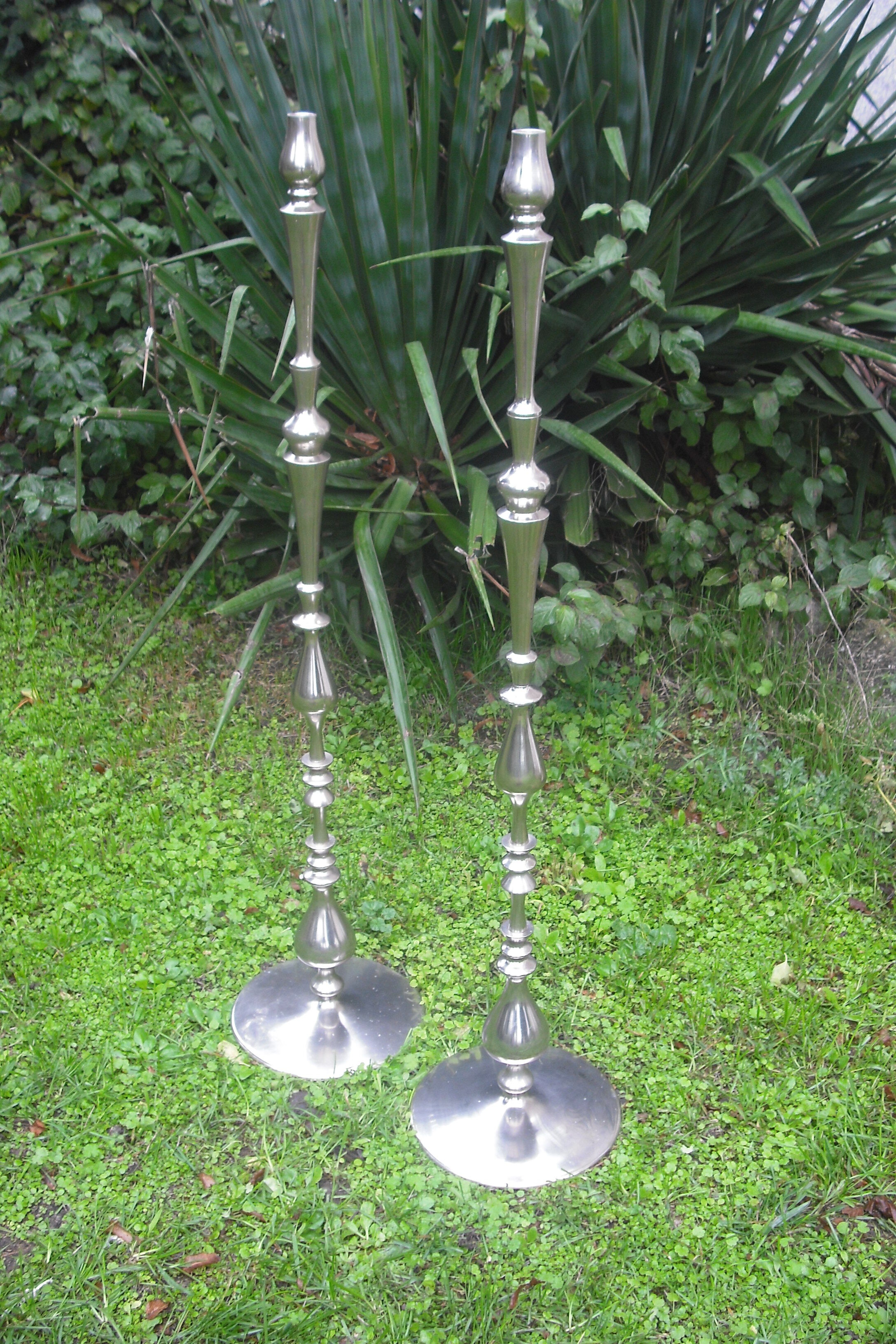 Paire de grand bougeoir