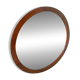 Vintage round mirror Aksel Kjersgaard, Danish teak design.