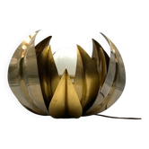 Lotus flower brass floor/table lamp, attr. Bottega Gadda, Italy, 1970