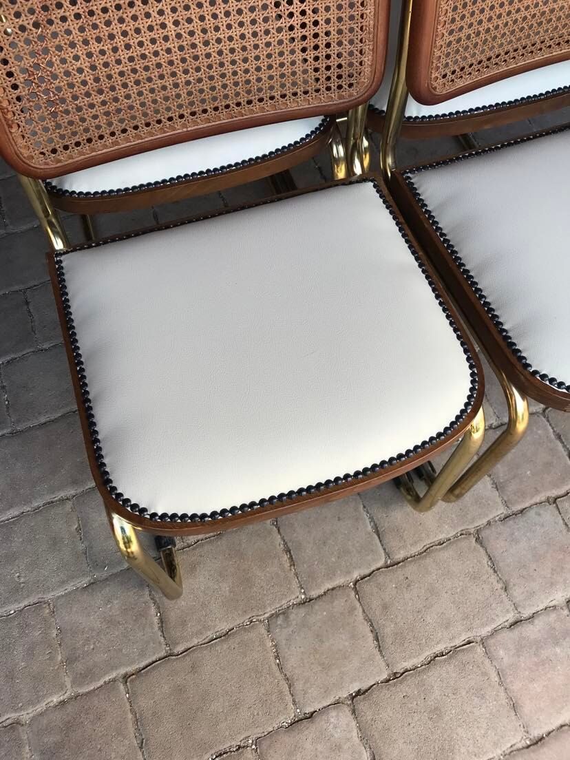 6 chaises cesca Marcel Breuer Italie 1970