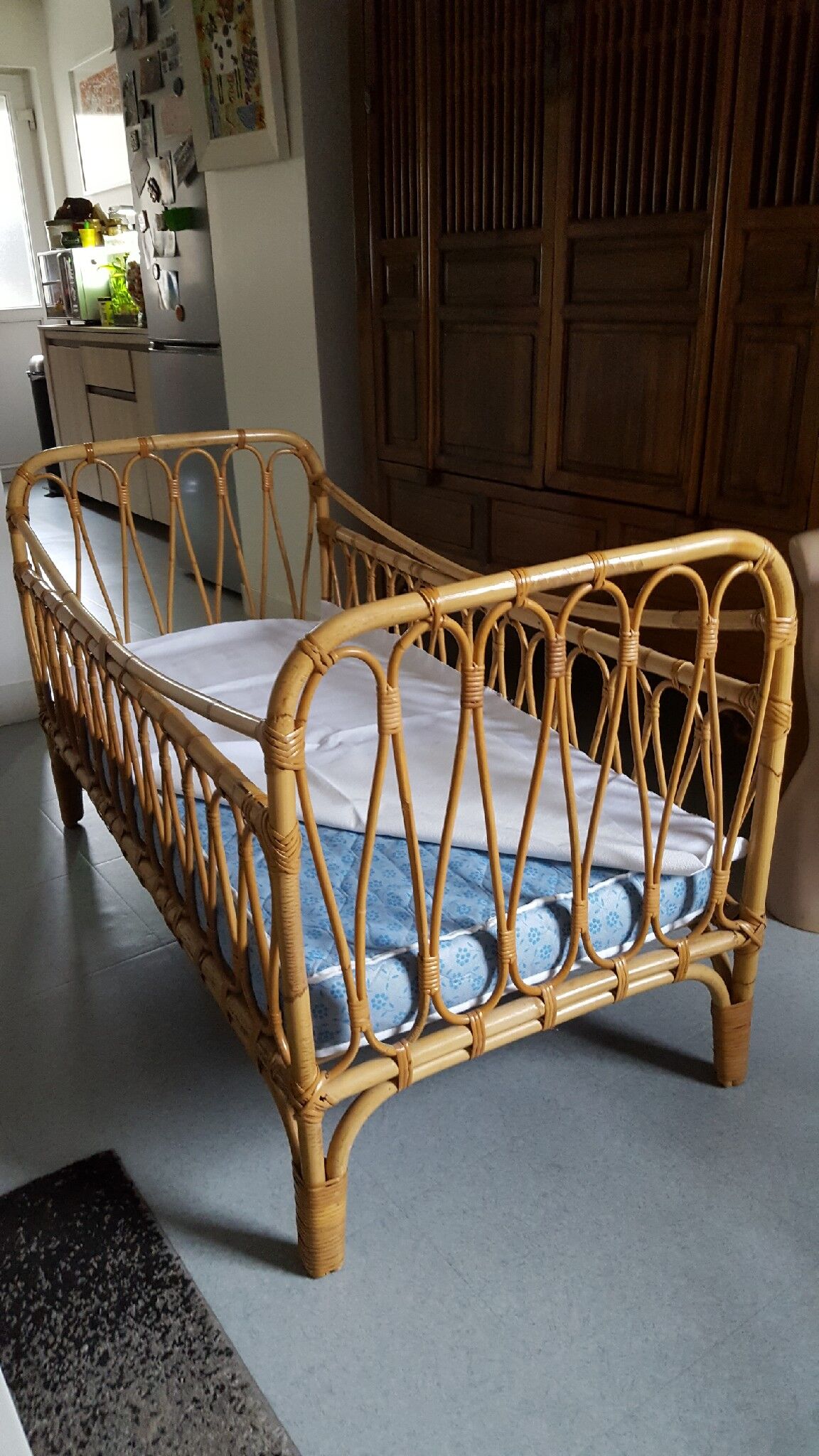 Rattan child bed