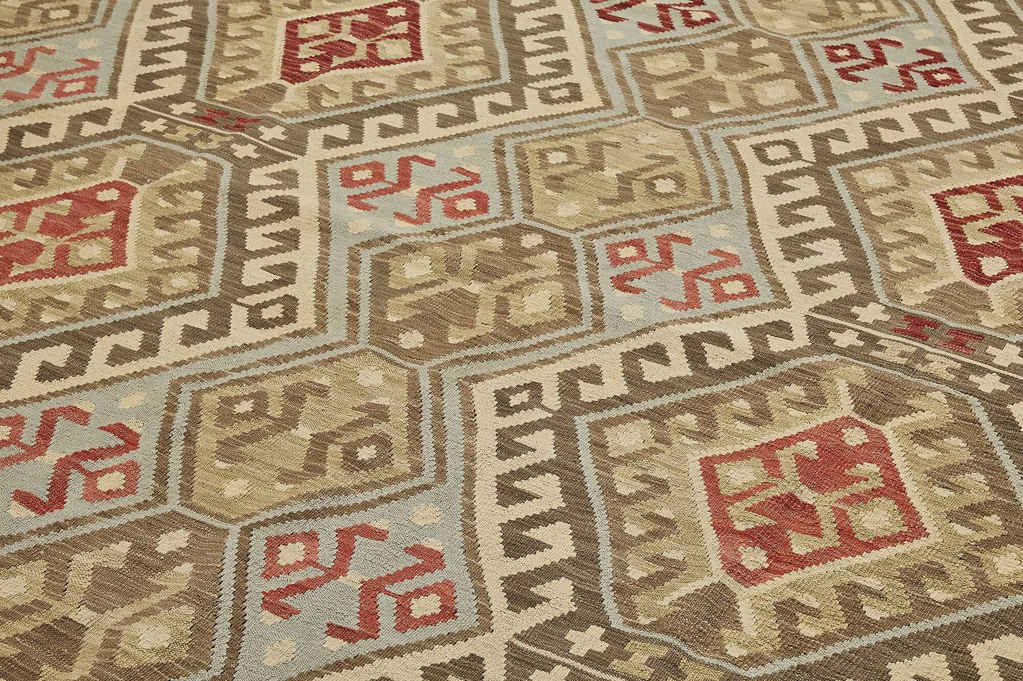 Contemporary Tribal Decorative Kilim 331 cm x 365 cm