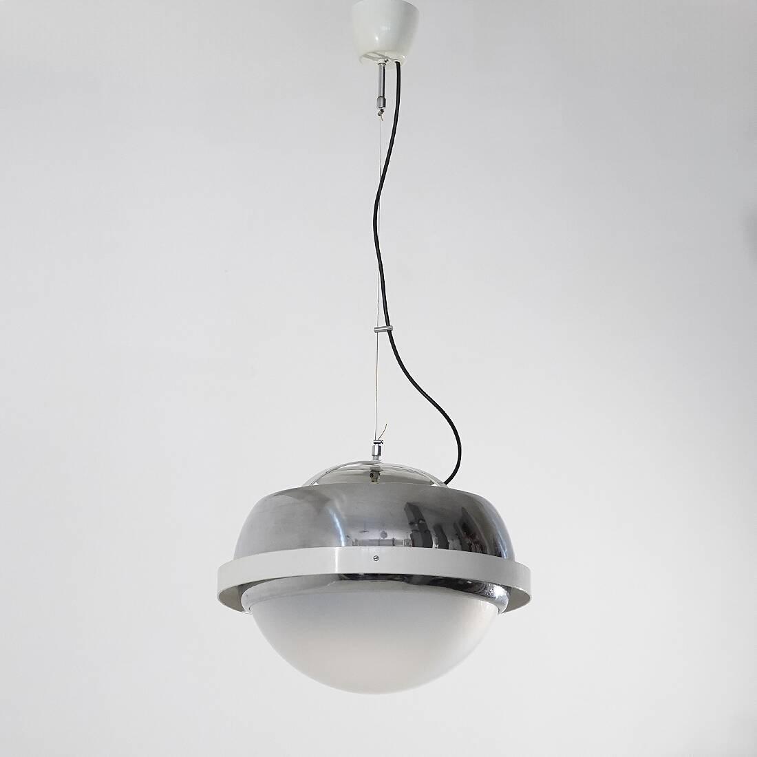 Chandelier chromé de l'ère spatiale, années 1970