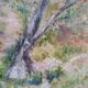 Impressionist oil on panel, spring landscape, signed, framed