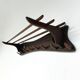 Vintage Wall Coat Rack of Solid Teak , 1960s | Two-tone Wood