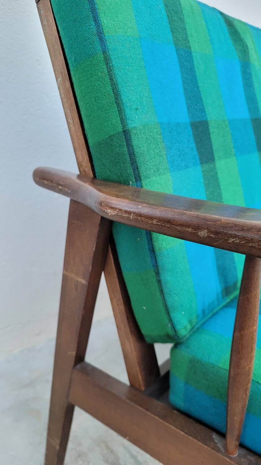 Vintage Scandinavian 2-seater sofa bench - 1950s