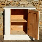 Antique small workshop/trade cabinet - Fir wood sideboard with zinc top