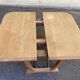 Art Deco extendable dining table with a central pedestal, stripped, made of solid oak 193.