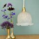 Vintage frosted glass tulip pendant light