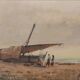 Bateau de pêche méditerranéen - Scène de plage