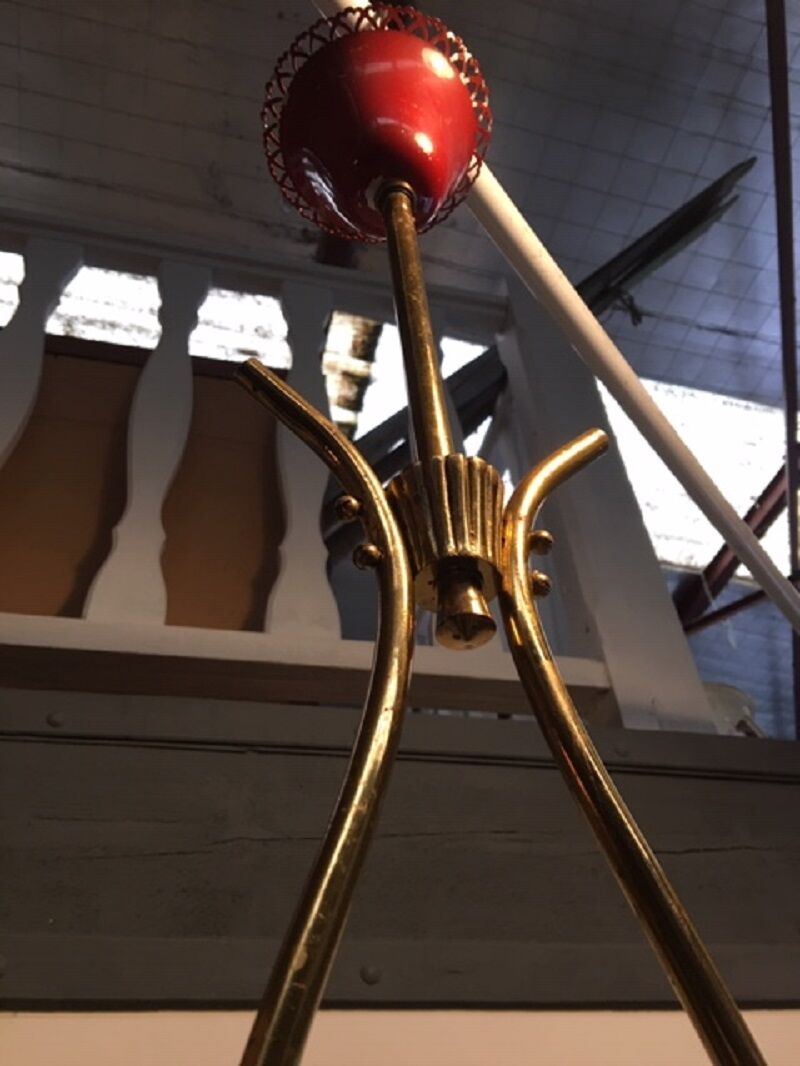Italian brass chandelier 1950