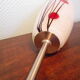 Art deco pendant lamp from the 70s, opaline, chrome metal