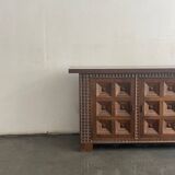 Buffet espagnol en bois massif, Espagne, années 1960