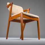 Chaise moderne en teck modèle 42 du milieu du siècle par Kai Kristiansen pour Schou Andersen, années 1960
