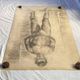 Large drawing of a man signed around 1943 pencil on paper dimensions: height -120cm-