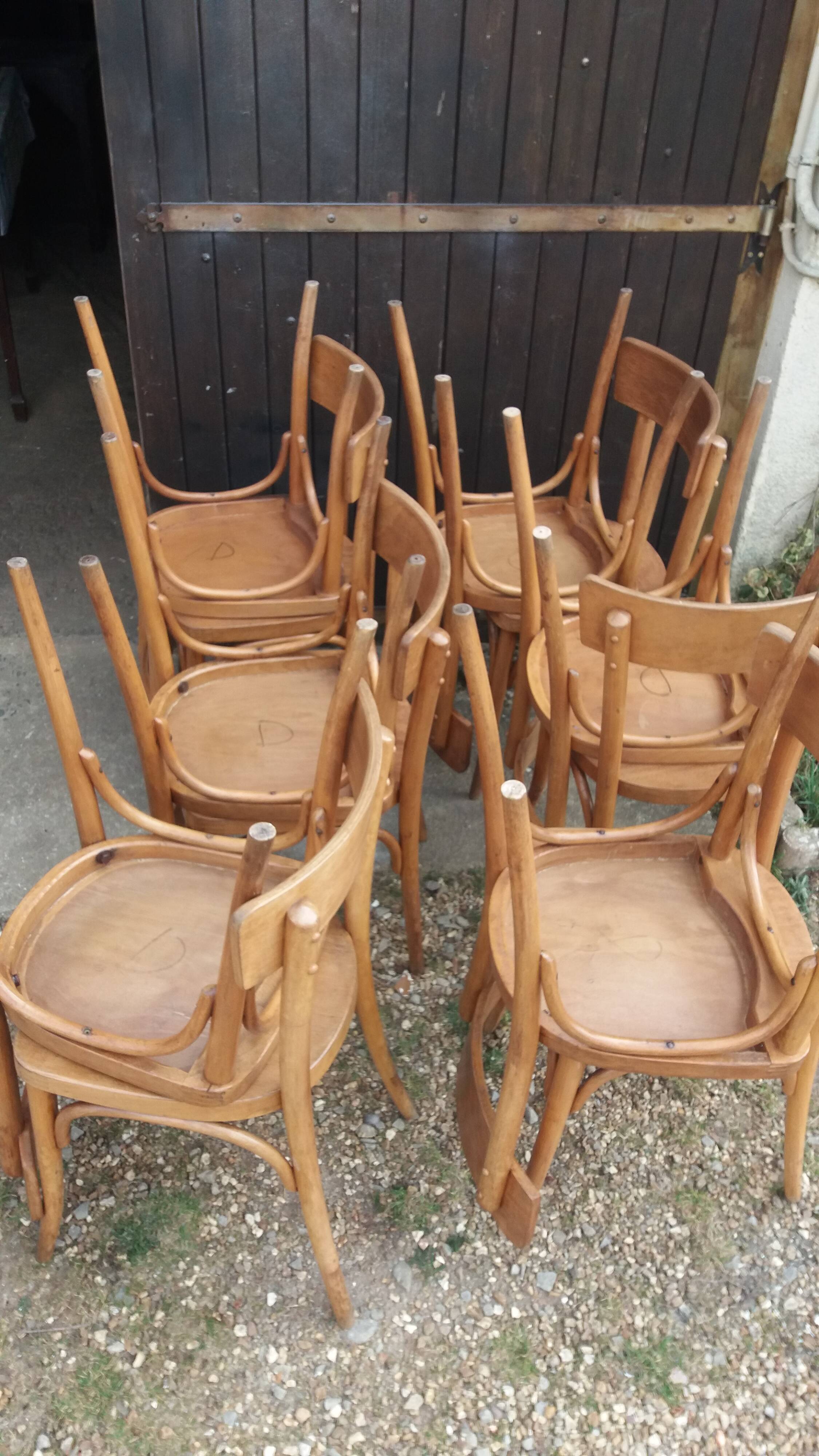 Set of 12 bistro chairs