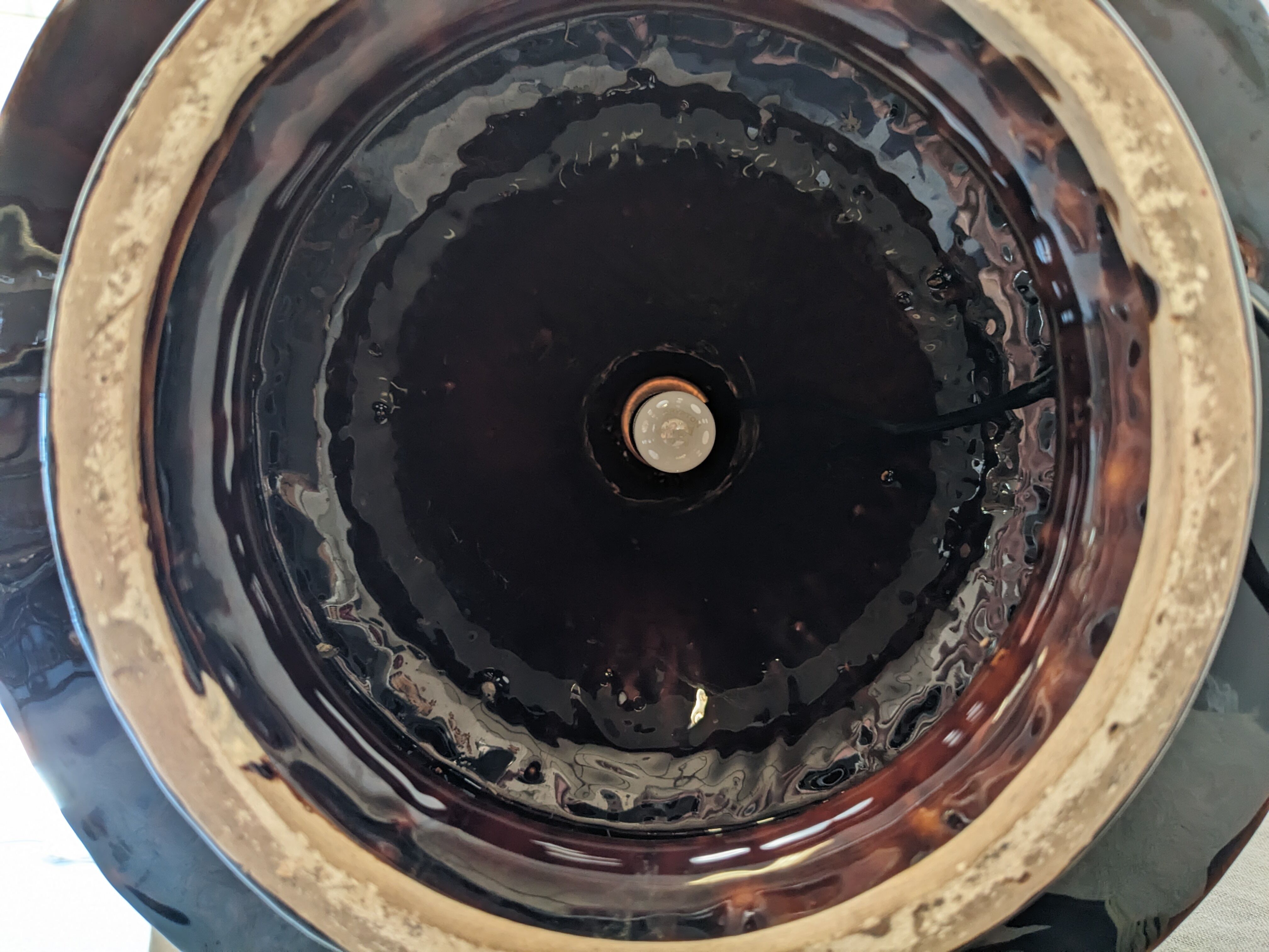 Glazed ceramic floor lamp from the 60s/70s