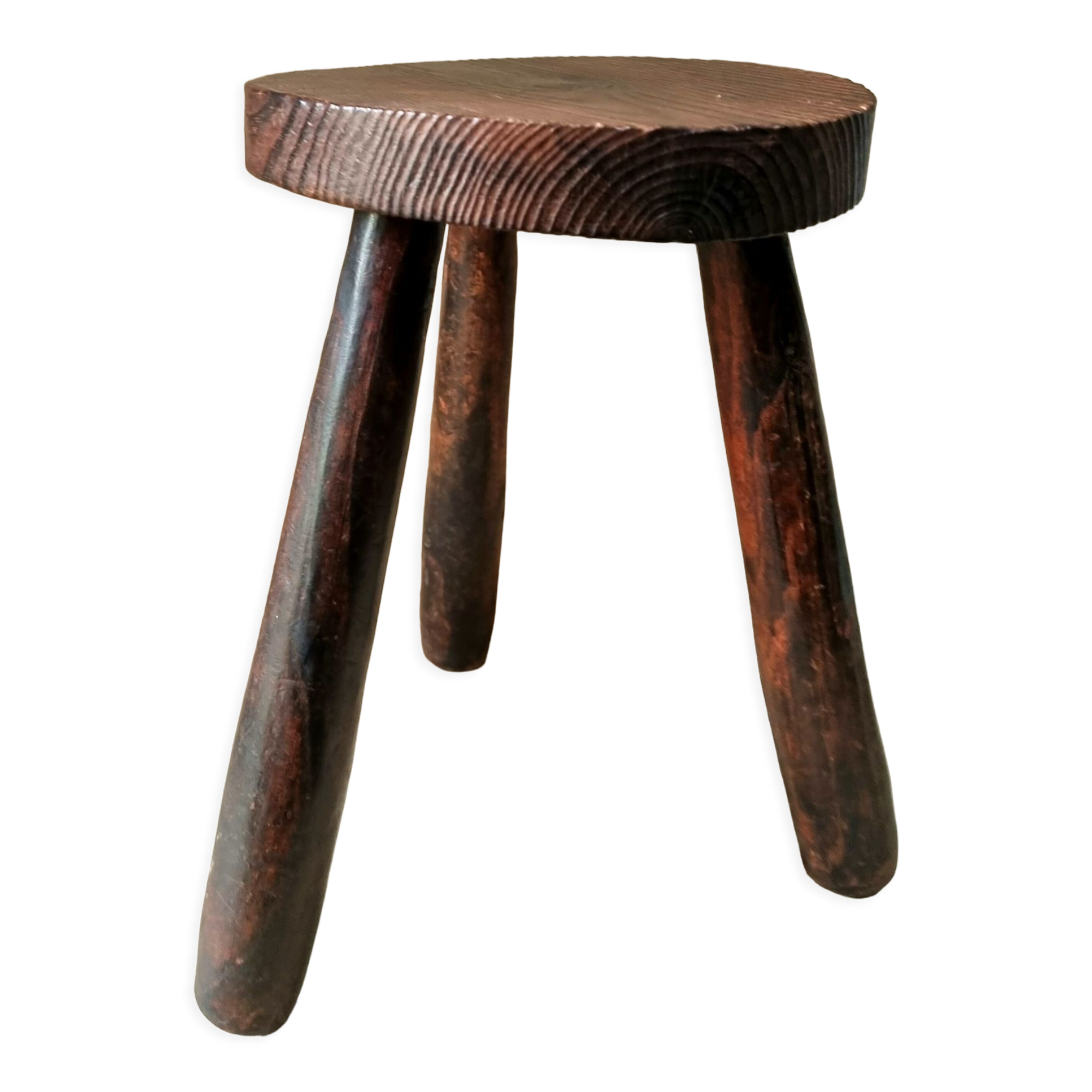 Solid wood tripod stool