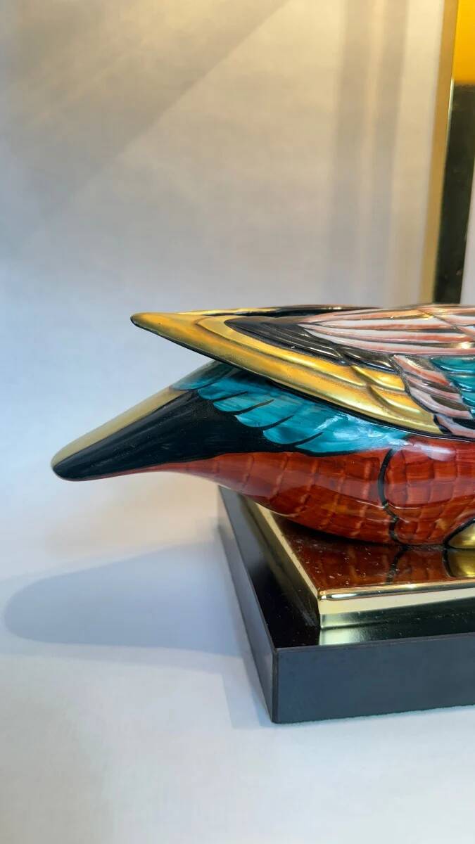 Duck lamp in porcelain Manifattura Porcellane Artistiche Firenze