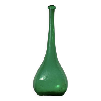 Large Italian soliflore vase in bubbled glass