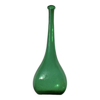Grand vase soliflore italien verre bullé