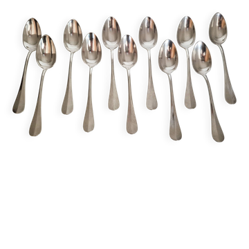 Cuillères à dessert, cuillères à café en argent, petites cuillères Baguette