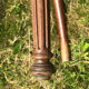 Antique chair seat upholsterer medallions