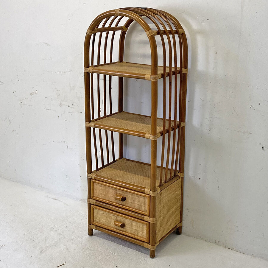 Vintage rattan shelf