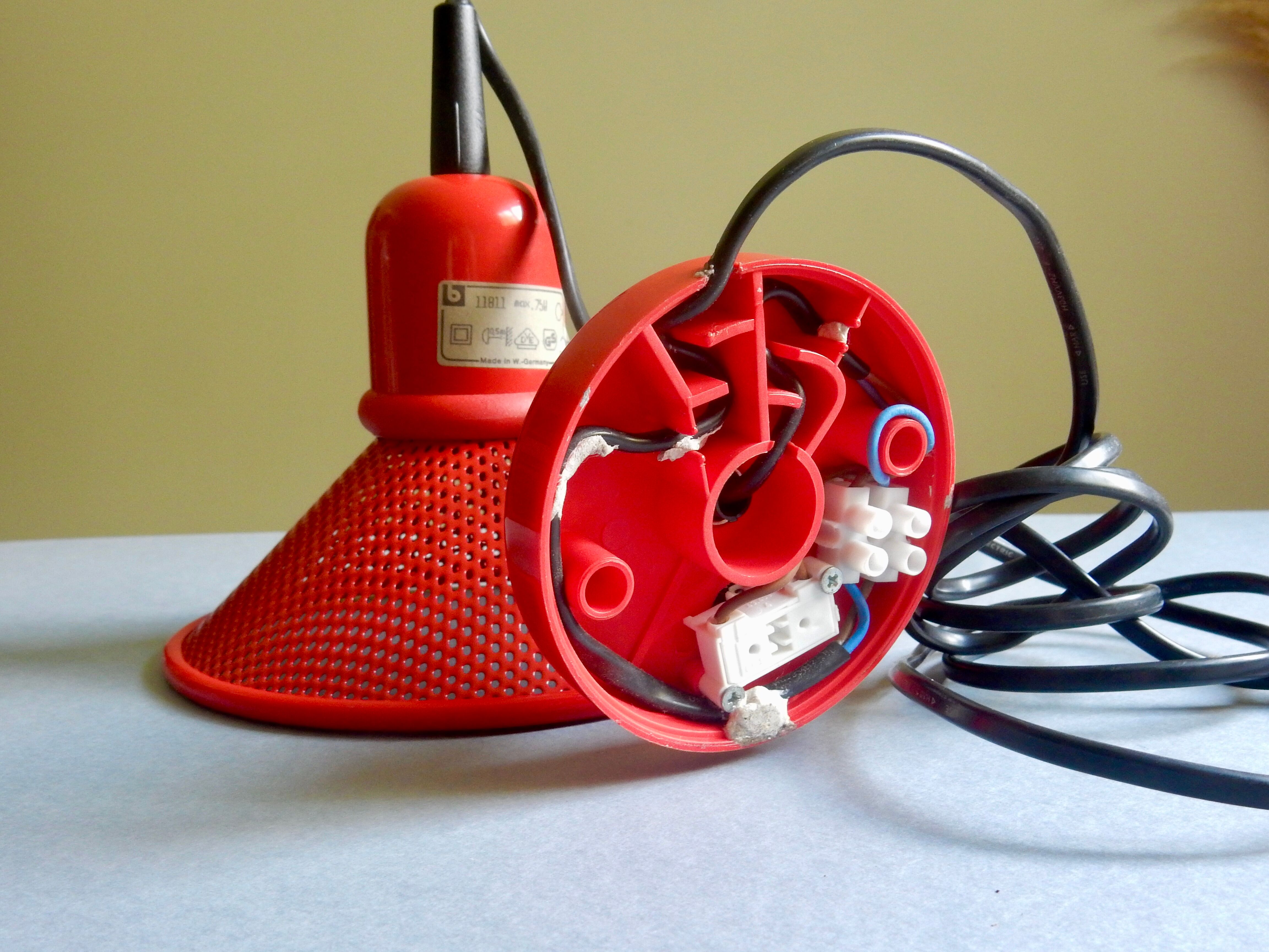 Red wall lamp from the 80