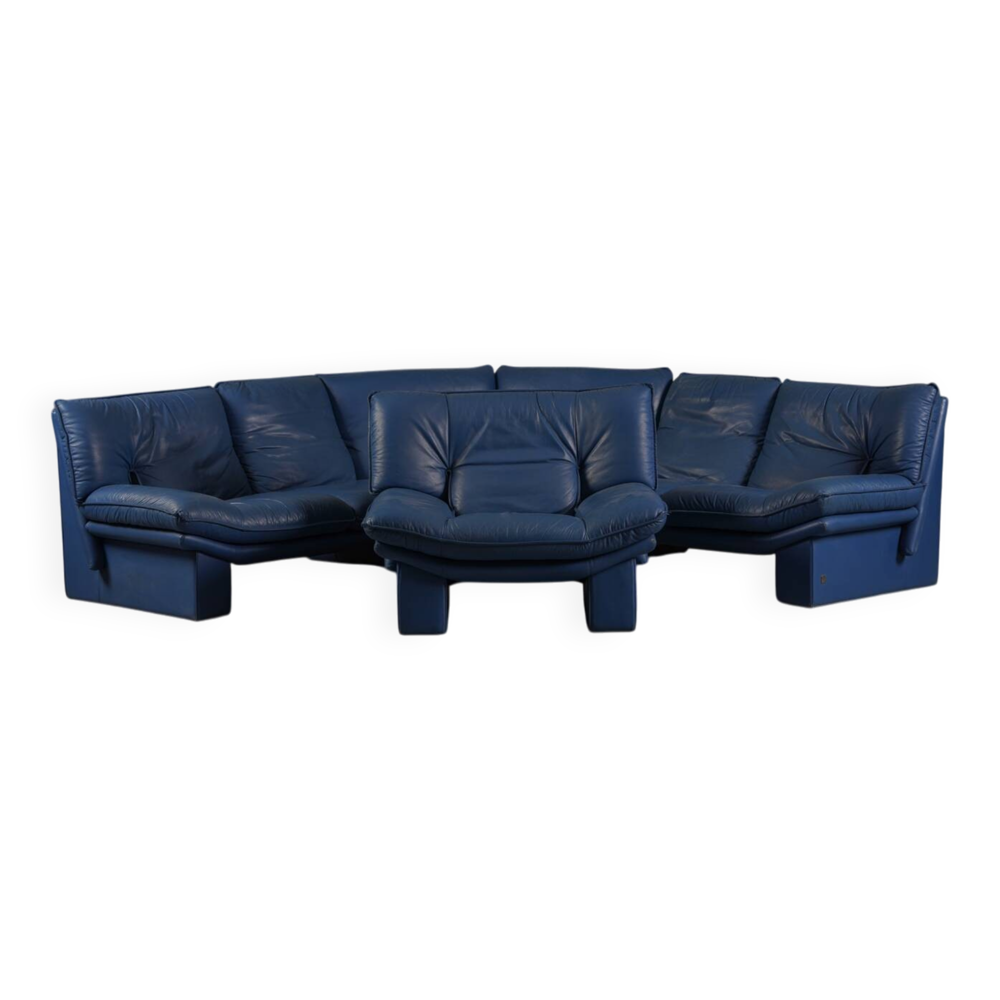 Nicoletti Salotti post-modern leather sofa, Italy 1980’s