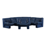 Nicoletti Salotti post-modern leather sofa, Italy 1980’s