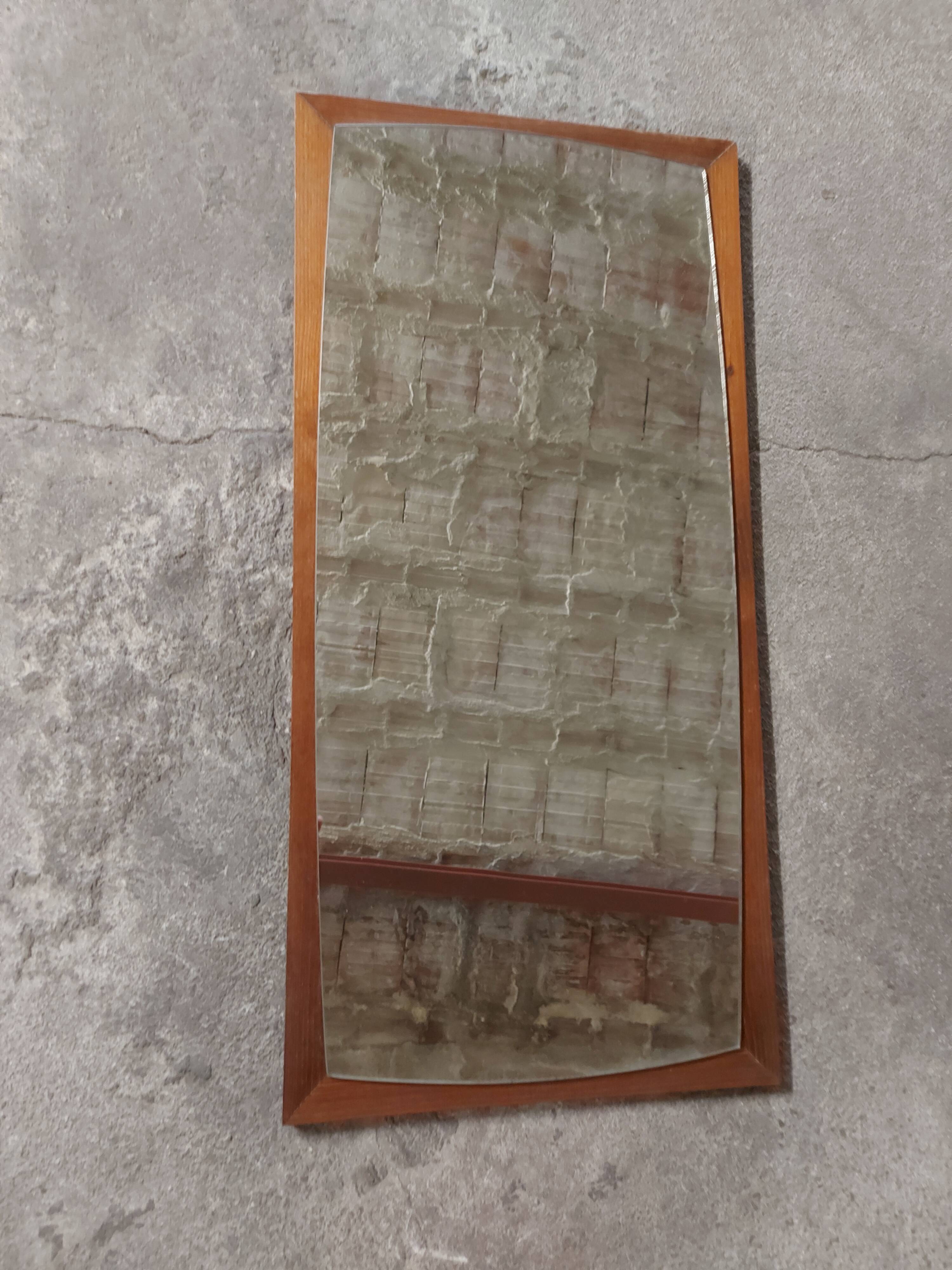 Scandinavian vintage wall mirror 37 X 77 cm