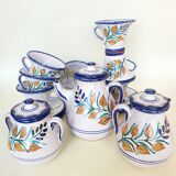 Tea set turned and hand painted 1970