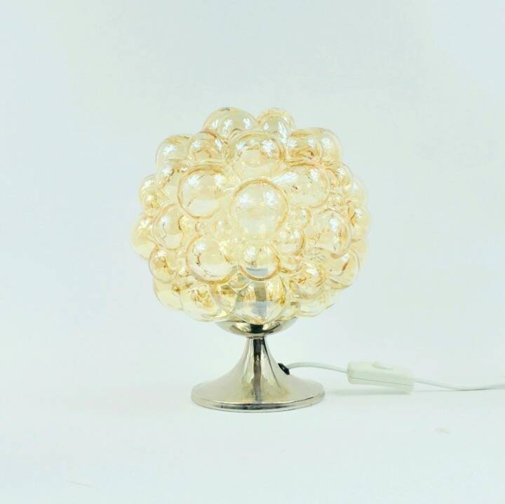 Mid-Century Modern Bubble Glass Table Lamp by Helena Tynell, Germany, 1960s