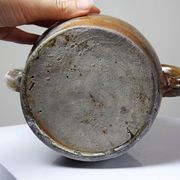 Pot ancien en grès de Puisaye à deux anses, fin XIXe-début XXe