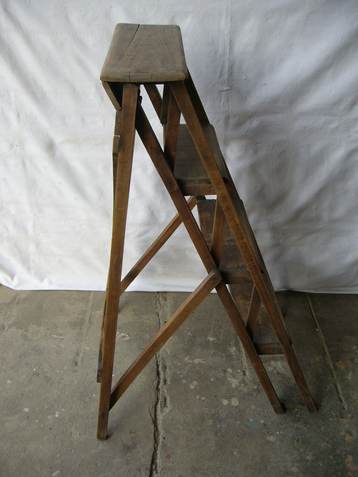 Old three-step stepladder