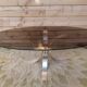 Table basse verre fumé pied aluminium brossé