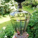 Black smoked glass decanter