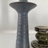 Trio of vintage ceramic candlesticks from the 70s